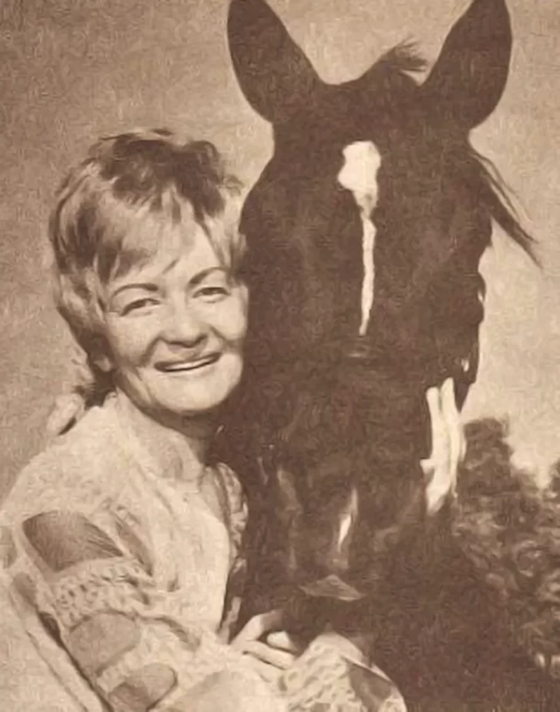 Rusty Warren with her beloved horse Fanny.