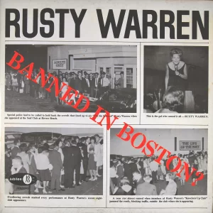 Rusty Warren album cover: Banned in Boston.